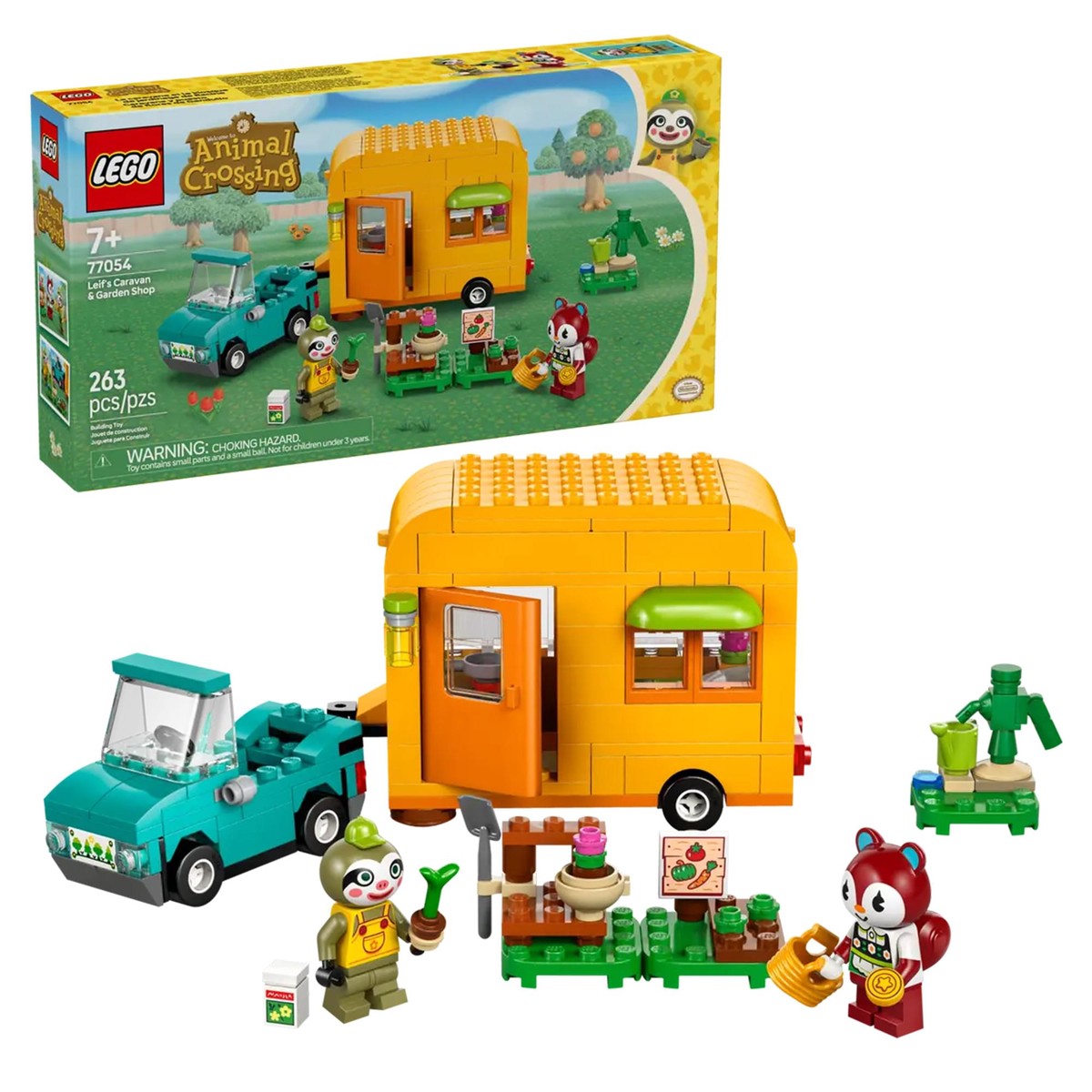 Animal Crossing LEGO 77054 Leif's Caravan & Garden Shop 236-Piece Building Set