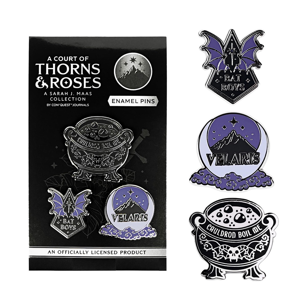 A Court Of Thorns and Roses Enamel Pin 3-Pack